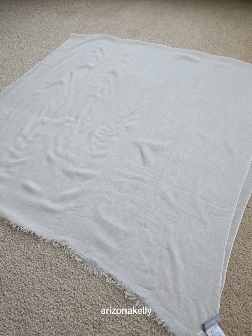 NWT Nordstrom Silk/Modal Scarf Lightweight Gauzy Breezy Ivory - Picture 7 of 11